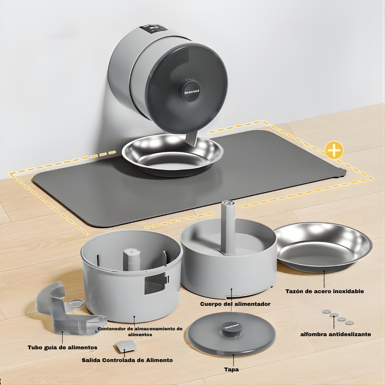 Comedero automático para mascotas de pared