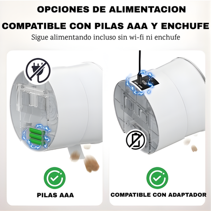 Comedero automático para mascotas de pared