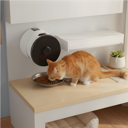 Comedero automático para mascotas de pared