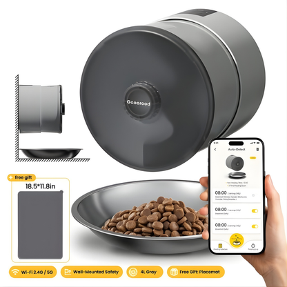 Comedero automático para mascotas de pared